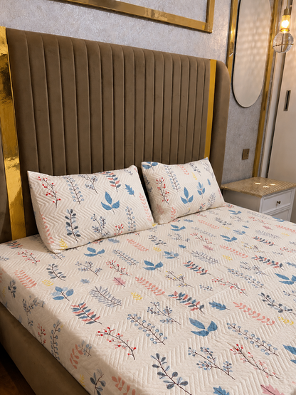 Spring Meadow Waterproof Cotton Fitted Bedsheet Set