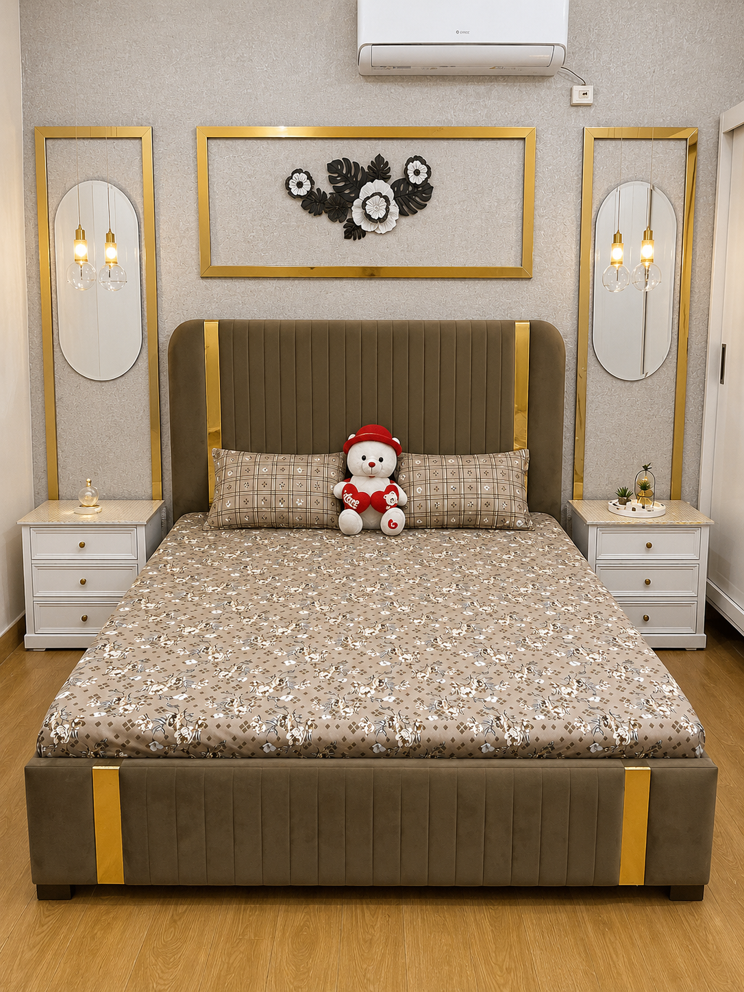 Desert Bloom 100% Cotton 3 Piece Bedsheet Set in Pakistan