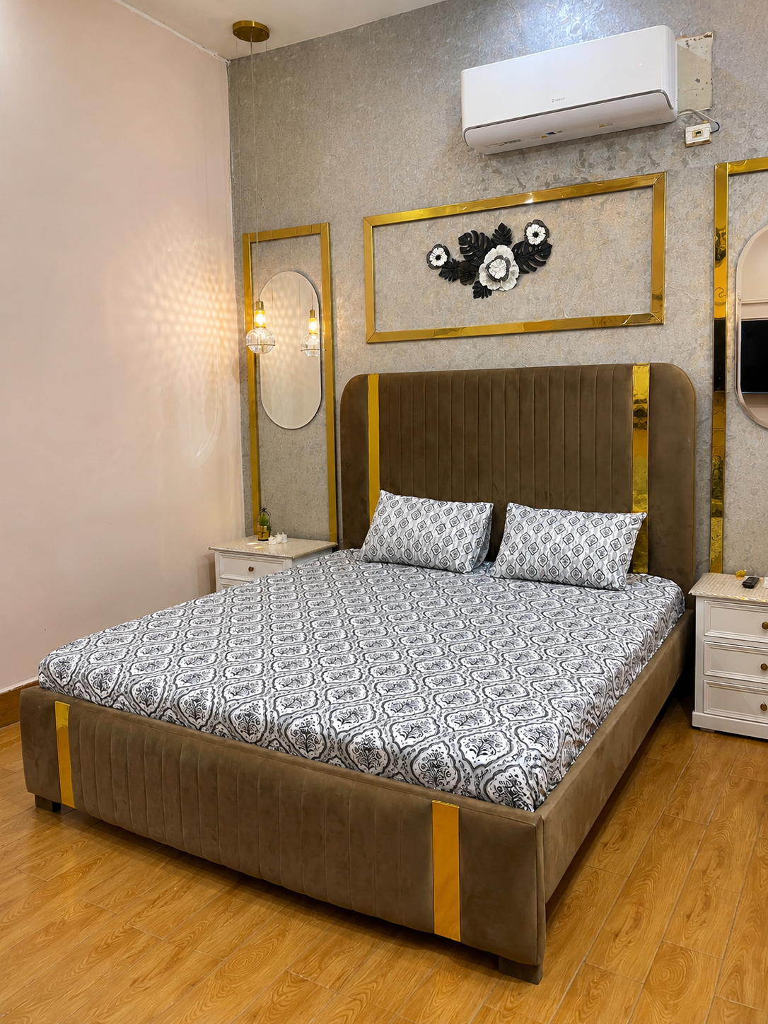 Leaf Elegance 100% Cotton 3 Piece Bedsheet Set